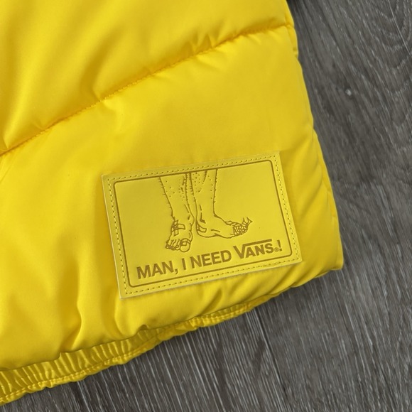 Vans X Tierra Whack Collab Puffer Zip Vest Yellow Size XL Skate Streetwear - Picture 11 of 14